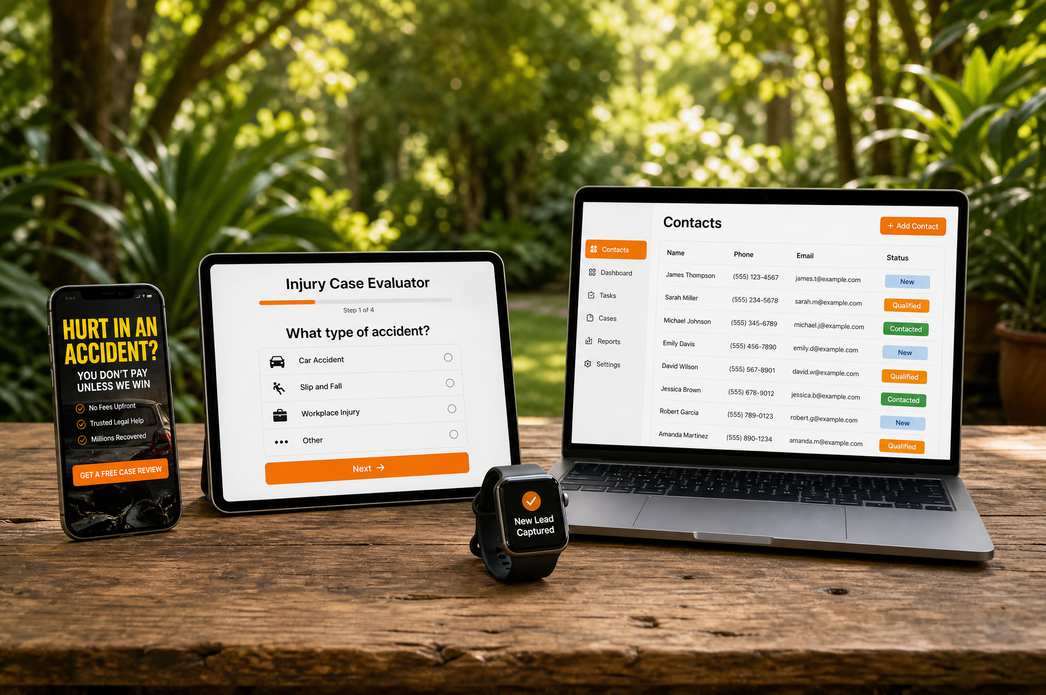 Kin Facto's lead generation and intake process in action, from ad to CRM